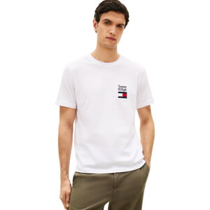 Tommy Hilfiger Logo Embroidery Jersey Crew Neck T-Shirt
